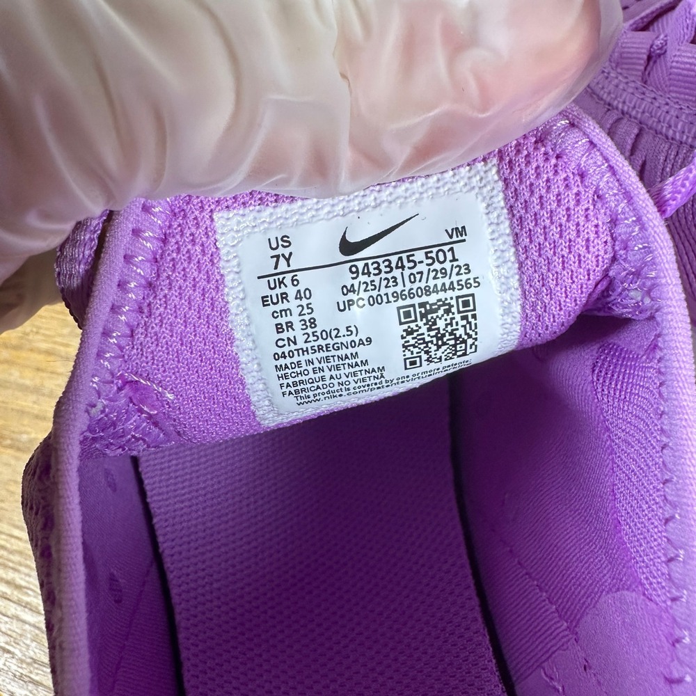 Nike Air Max 270 GS Beyond Pink Purple Running Shoes 943345-501 Size 7Y 8.5 Wmns - Picture 5 of 8